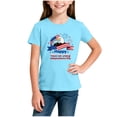 thumbnail image 5 of Babcutegg Independence Day Patriotic Printed Casual Loose-Fit Tee With Round Neck And Short Sleeves For Kids Light Blue Size 3, 5 of 6