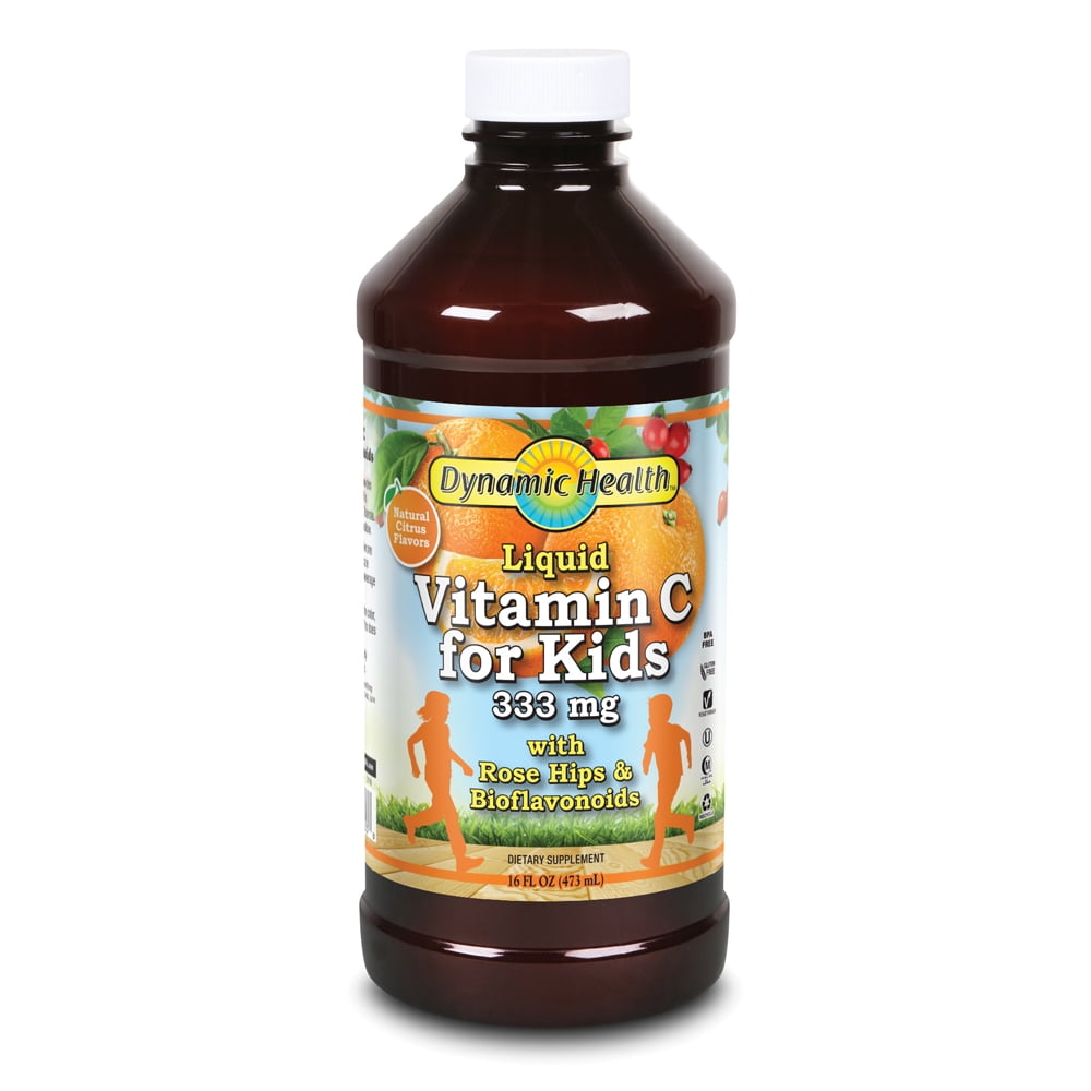 Dynamic Health Liquid Vitamin C for Kids 333 mg with Rose Hips, Acerola