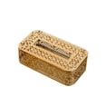 thumbnail image 2 of Wrought Iron Tissue Box Holder for Desk - Gold Decorative Storage Box for Living Room & Bedroom with Multi-Functional Organizer, 2 of 6