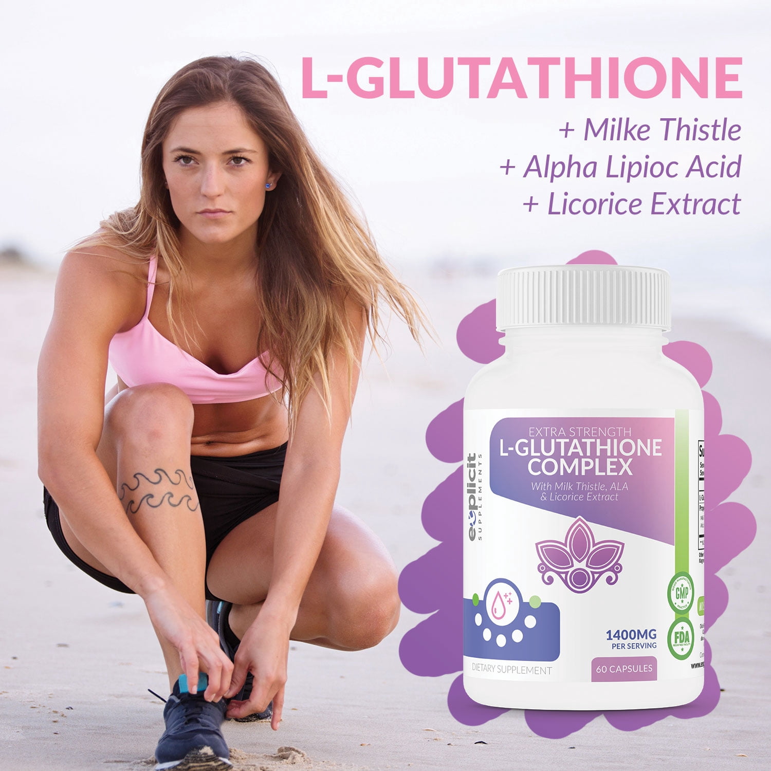 Extra Strength L-Glutathione - Free Radical Martinique | Ubuy