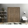 thumbnail image 3 of Sliding French Double Pocket Doors 48 x 84 inches | Planum 0010 Walnut | Kit Trims Rail Hardware | Solid Wood Interior Bedroom Sturdy Doors, 3 of 6