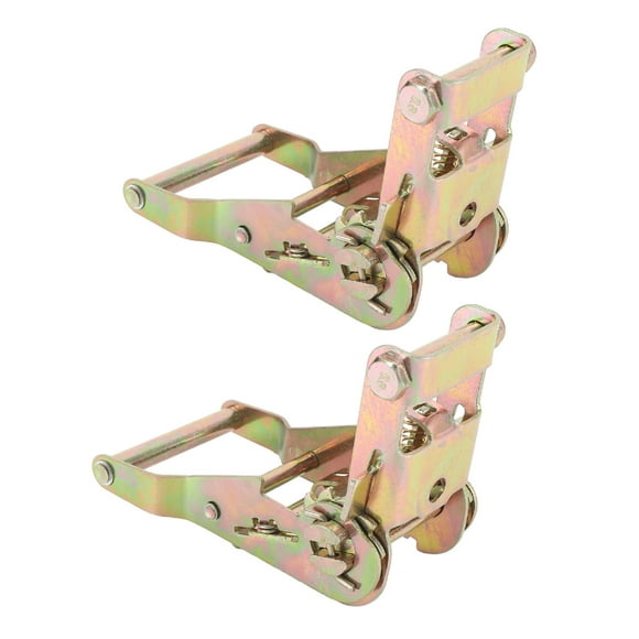 Ratchet 2PCS Ratchet Tie Down Buckle 1.5 Inch Carbon Steel 2500KGS Tensile Force Strapping Belt Ratchet Tensioner