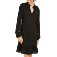 thumbnail image 1 of Be Bop Vestido con volantes y volantes para mujer, negro, mediano, 1 of 2