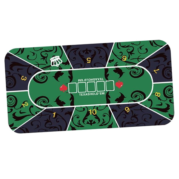 Alfombrilla de goma portátil para de póquer 180x90cm enrollable suave para el hogar, alfombrilla de diseño para juegos de dados, accesorios Verde Sunnimix Almohadilla de diseño de mesa de póquer