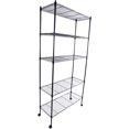thumbnail image 4 of DIY 5-Tier Black Metal Wire Shelving Unit, 5 Tier Storage Shelves, Adjustable Modern Wire Shelf Rack for Pantry, Kitchen, Bathroom, Closet, 4 of 6