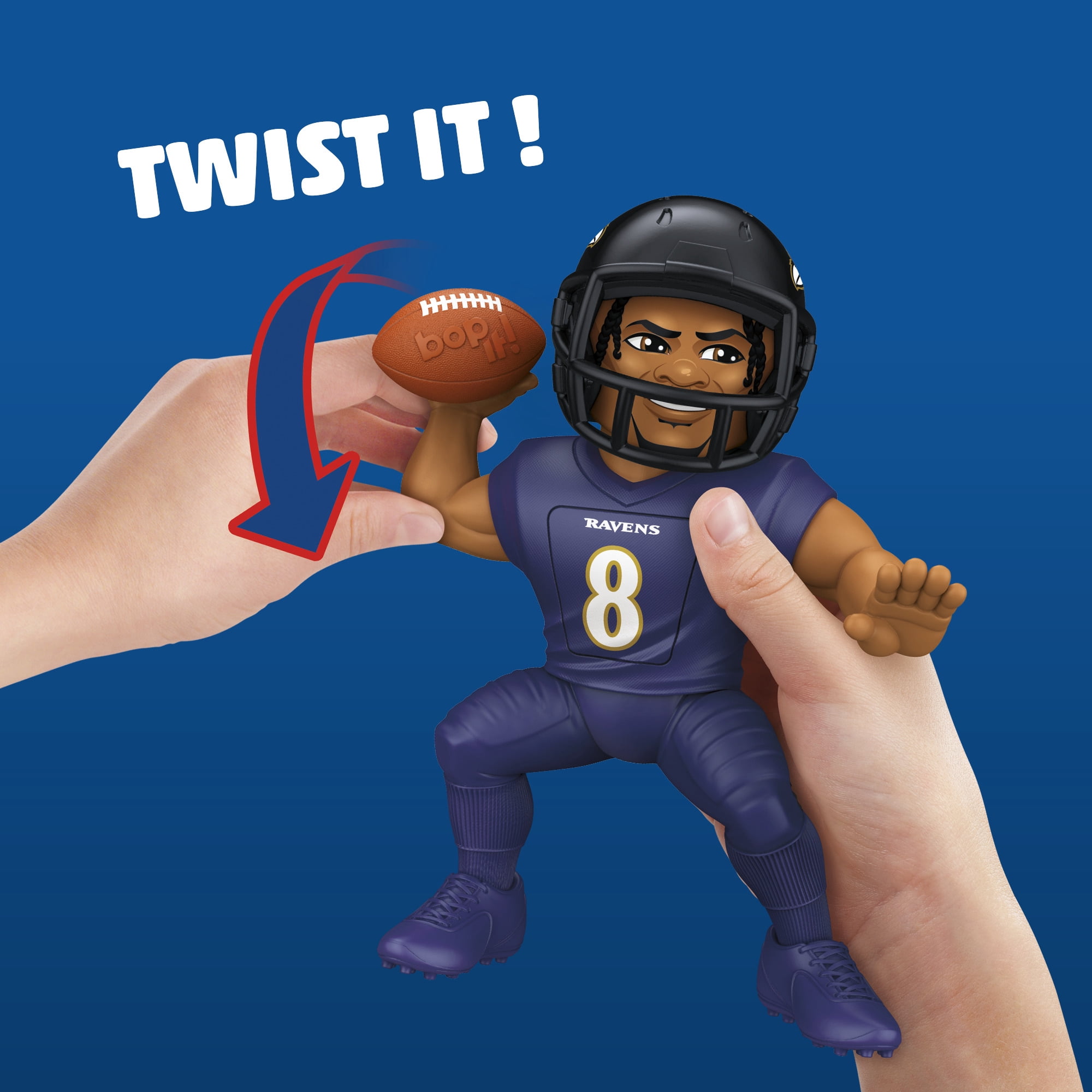 Bop It! Lamar Jackson Edition Game, Officially Licensed NFL Games for Kids and Teens, 8+