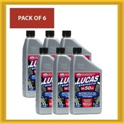 Lucas Oil 10765 Synthetic SAE 50 V-Twin Motorcycle Oil - 1 Quart (Pack of 6)
