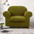 thumbnail image 2 of CHUN YI Housse de Canapé Extensible 2 Pcs à Carreaux avec Coussin, 2 of 6