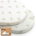 thumbnail image 1 of Sábanas de capazo KeaBabies Soothe, 100% algodón, paquete de 2 (Elly), 1 of 9