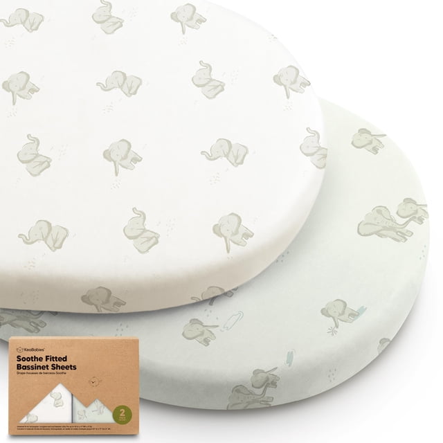 Sábanas de capazo KeaBabies Soothe, 100% algodón, paquete de 2 (Elly)