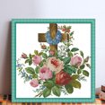 thumbnail image 2 of Kit Punto Cruz Flores Con Cuentas Bordado Parcial Del 50x50cm 9CT, 2 of 9