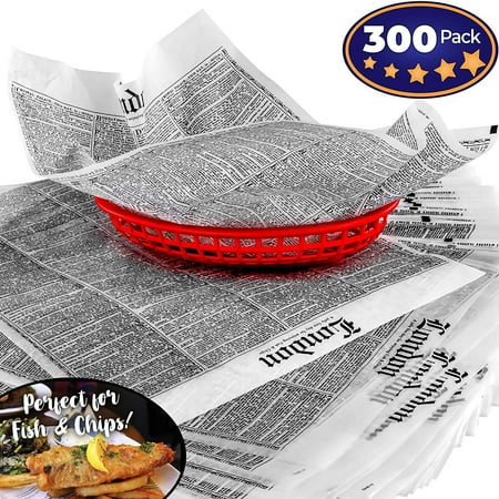 The Fray Sheet Music Avant Grub Deli Paper 300 Sheets. Turn Your Backyard Fish Fry Party into a British Pub with Newsprint Food Wrapping Papers. Wax Coated 12x16 Basket Liners Prevent Food Stains! ()