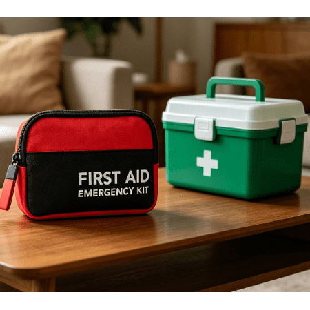 Small First Aid Kit 1 Piece Premium Waterproof Compact Trauma Medical Mini Kits for Any Emergencies Ideal for Home Office Car Travel Outdoor Camping Hiking Boating (Red)
