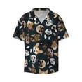 thumbnail image 5 of Picia Dogs Men's Linen Shirts Short Sleeve Cuban Beach Shirts Casual Shirts Button Down Shirt for Men Beach Summer Wedding Shirt-Medium, 5 of 7