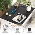 thumbnail image 6 of RichYa Furniture Style Dog Crate End Table, Wooden Dog Kennel with Dual USB Charging Station, for Dogs Under 40 lbs Indoor Use, White, M Size, 6 of 8