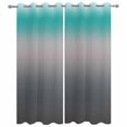 thumbnail image 4 of Outdoor Curtains for Patio Waterproof Ombre Grey Teal Indoor/Outdoor Curtain Tiebacks Gradient Stripes Privacy Curtain Sun Block Grommet Drapes for Pergolas Gazebo Porch Balcony 2 Panel 54x108 Inch, 4 of 9