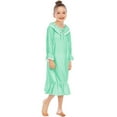 thumbnail image 4 of LUOGENLI Pajamas Girls Christmas Pajamas Size 8-9 Autumn and Winter Girls' Nightdress Children's Homewear Pajamas Children Girls Christmas Sleepwear Size 8 Light Green 5-6 Years, 4 of 6