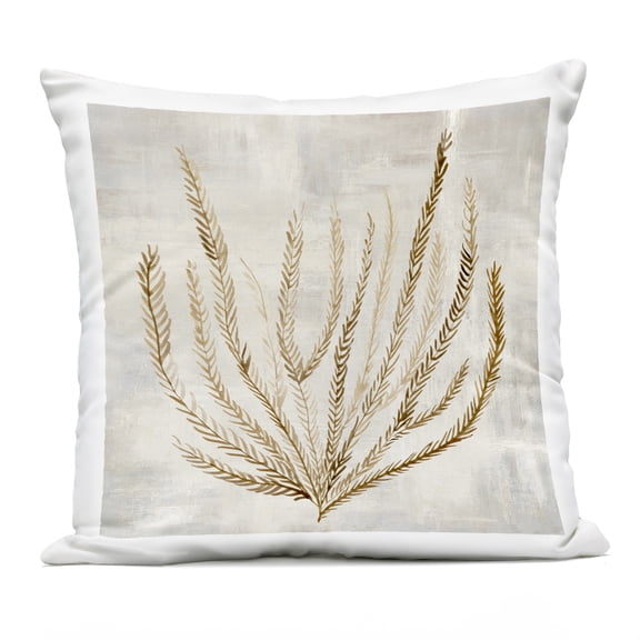 Stupell Industries Beige Tide Coral Outdoor Printed Pillow design by Hannah Dawson, 18 x 7 x 18