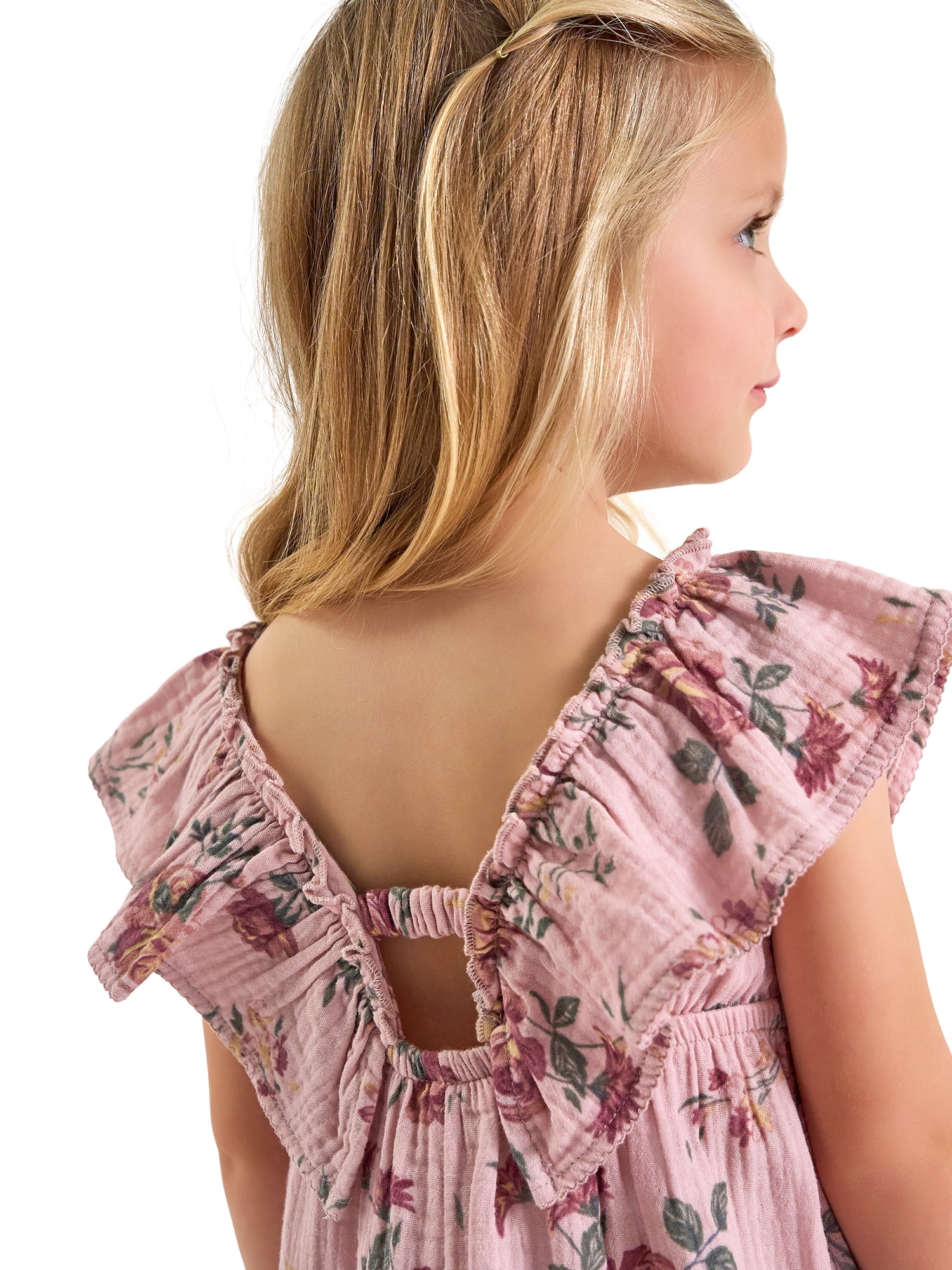 Modern Moments by Gerber Toddler Girl Flutter Romper with Smocking, Sizes 12 Months - 5T