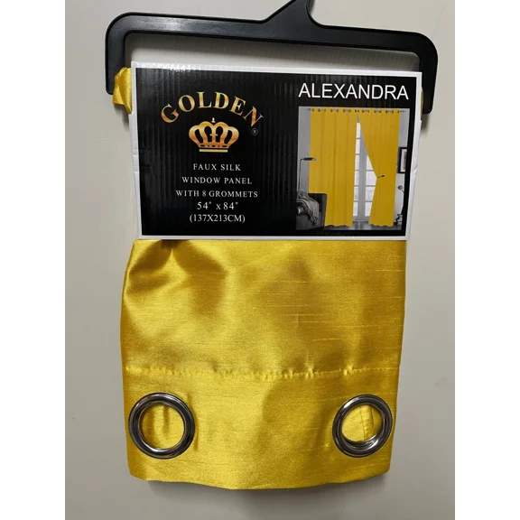 Set of 2 Grommet Top Faux Silk Curtain Panels, 36" Long, SOLD OUT