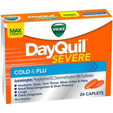 Vicks® DayQuil™ Severe Cold & Flu Caplets 24 ct Box