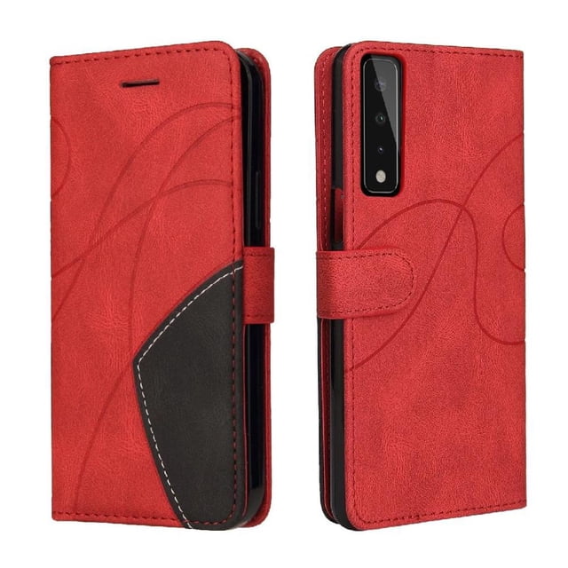 GANGXUN Flip Case for LG Stylo 7 – Leather Wallet Cover with Card Slots, Kickstand & Color Stitching Protective Folio