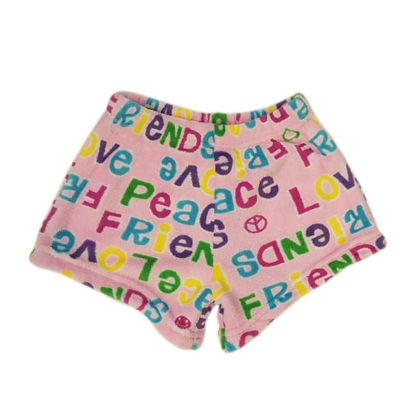 Confetti And Friends - Confetti and Friends Fuzzy Plush Pajama Shorts - Walmart.com - Walmart.com