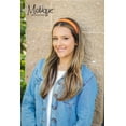 thumbnail image 3 of Motique Accessories 1 inch Vegan Leather Headband for Women and Girls (Orange), 3 of 6