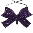 thumbnail image 2 of Sujetador de danza del vientre perfecl con lentejuelas mariposa Morado 1, 2 of 8