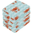 thumbnail image 4 of Coolnut Crabs Washcloths 2 Pack, Highly Absorbent Soft Cotton Fingertip Towels for Bathroom, Kitchen, Gym, Spa, Home Decor, 12 x 12 Inch Washcloth Gift, 4 of 7