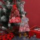 thumbnail image 5 of Toyvian - 50 bolsas de gasa transparente con cordón, diseño de copo de nieve, para joyería, regalo, fiesta, boda, cumpleaños (rojo y blanco), 5 of 5