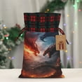 thumbnail image 5 of Rocae Fire Sky Dragon Print Christmas Drawstring Linen Gift Bag with Drawstrings Treat Bag Goody Present Bags for Christmas Party Favor, 5 of 8