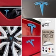 thumbnail image 2 of IPG Compatible with Model 3 Decal Sticker (9 Logo Set) Overlay Stickers Do it Yourself Stickers Set Personalize Your Vehicle (Light Blue), 2 of 8