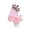 D, variant on Number 2 Candle with Rhinestone Crown and Pink Tulle Bowknot, Single Piece, Pink Glitter Design for 2Nd Birthday Girl, Cake Decoration