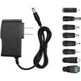 thumbnail image 1 of shiyou-Universal 12V 2A DC/AC Charger Power Supply Adapter, 24W Replacement Charger with 8 DC Tips Compatible with 12V 2A, 1.5A, 1A for Wireless Router, LED Strip Light, TV Box, Baby Monitor and More, 1 of 4