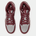 thumbnail image 4 of Big Kid's Jordan 1 Mid Cherrywood Red/White DQ8423-615 Size 4 US, 4 of 6