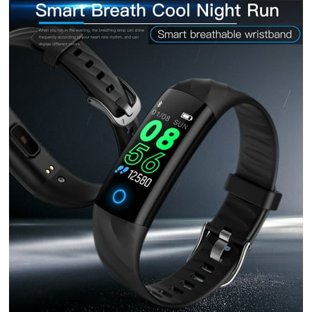 S5 Breathing Lamp Color Screen Swimming Sport Watch Smart Bracelet Pedometer Blood Pressure Heart Rate Monitor Activity Fitness Tracker for Men