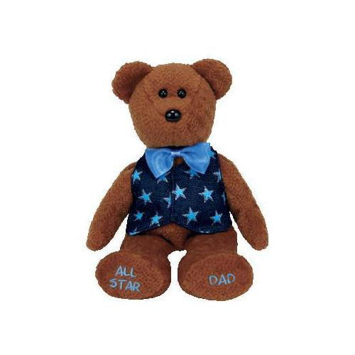 All Star Dad 2005 8in Ty Beanie Babie Fathers Day Bear MWMT 40359 for sale online