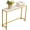 White Marble, variant on Console Table for Entryway, Faux Marble MDF Sofa Table with Golden Frame (Single Layer, White Marble)
