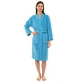 thumbnail image 3 of TowelSelections Women's Robe Turkish Cotton Soft Terry Kimono Bathrobe Medium/Large Alaskan Blue, 3 of 5