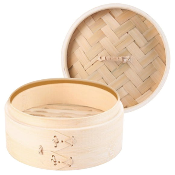 GARVALON 1 Set Traditional Bamboo Steamer Bamboo Dumpling Steamer for Preserving Taste Texture
