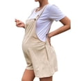 thumbnail image 4 of Women's Maternity Overall Shorts Strap Short Romper Jumpsuit with Pockets, 4 of 6