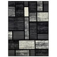 thumbnail image 2 of HR Square Pattern Area Rug 8x10 [7'.5" x 10'.5"] Geometric Contemporary Modern Black & Grey Carpet Comfy shed Free Stain Resistant, 2 of 9
