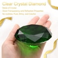 thumbnail image 3 of Pesa de papel de cristal claro en forma de diamante, 80 mm (3.1") diamante artificial para regalos de cumpleaños, fiestas y bodas (verde), 3 of 7
