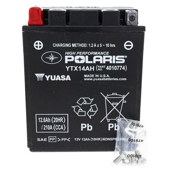 Polaris 4010774 BATTERY-14AH SEALED CHARGED (2) Sportsman Magnum 900 500 400 700