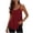 *Red, variant on VBVC Women's Adjustable Strap Crew Neck Camisoles , Ladies' Lightweigh Curved Hem Tank Tops , Casual Summer Sleeveless Shirts For Women,Beige,S-2XL