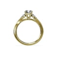 thumbnail image 2 of 0.70 T.C.W Oval Shape Natural Diamond Latest Design Three Stone Wedding Ring for Ladies Solid 14K Yellow Gold Size 8, 2 of 8