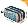thumbnail image 4 of FORMRS Pencil Case with 3 Compartments Zipper Pouch, Elementary School Level and up, Purple Seaside, 4 of 8