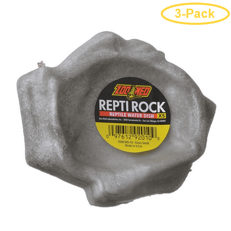 Zoo Med Repti Rock - Zoo Med Repti Rock - Reptile Water Dish X-Small (4.5 Long x 4 Wide) - Pack of 3
