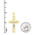 thumbnail image 2 of 10k Two-tone Gold Mens Crucifix Cross Religious Pendant Pendant Necklace for Men, 2 of 3